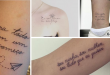 tatuagem feminina escrita