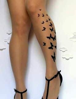tatuagens borboletas perna
