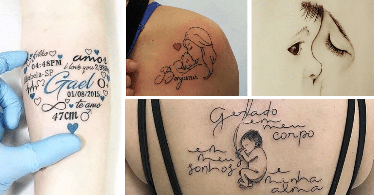 tatuagens homenagem filhos